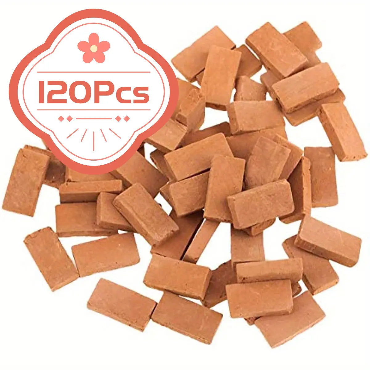 Close‑up texture of wall built from mini simulation bricks for model diorama project