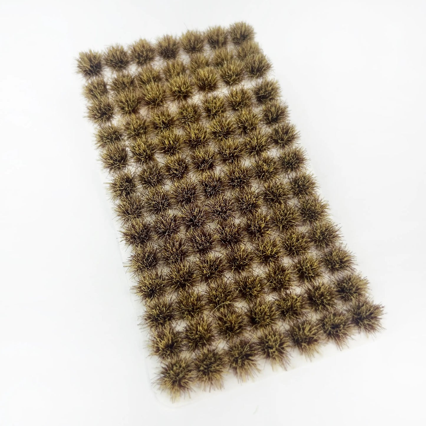 Dark brown winter dry static tuft grass mat with sparse wild withered grass effect, realistic wasteland, battlefield terrain supply for soldier miniatures and military model base building
