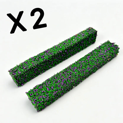 2pcs autumn red mixed color hedge strips realistic fall bush miniature terrain model for car scene diorama