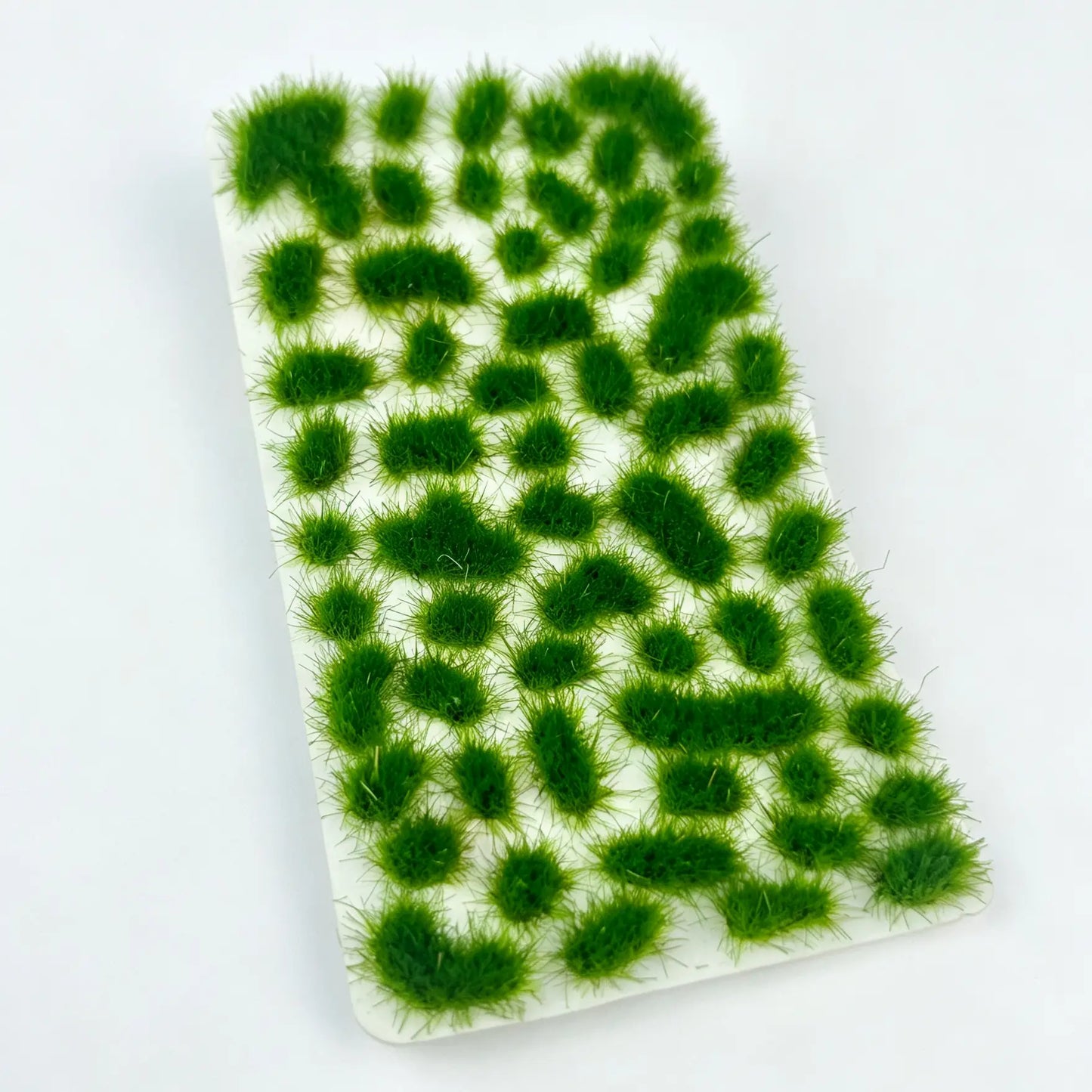  Self-adhesive static grass tufts bright green, miniature diorama terrain material for model railroad, wargame base and dollhouse landscaping