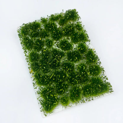 Pre-made autumn orange static grass tufts sheet with full fall orange grass clumps, realistic static grass mat miniature seasonal terrain for scale model building, wargame tabletop base, railway layout scenery and diorama craft hobby supplies