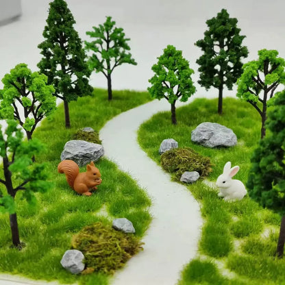 Dry withered dark brown irregular static grass tufts, 29 pre-stick grass clumps per sheet, realistic wasteland grass patches for ruin, battlefield and autumn wild field diorama terrain
