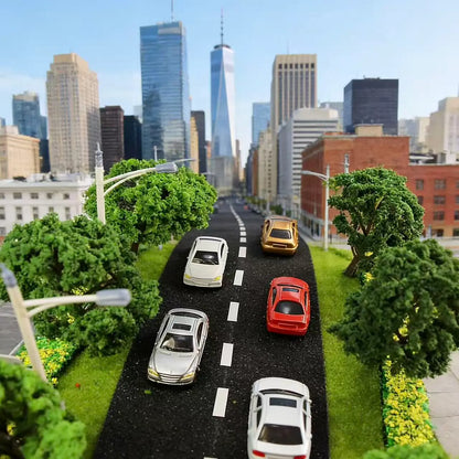 10pcs 1:200 scale tiny static model cars, random assorted colors & sedan designs for city diorama hobby craft