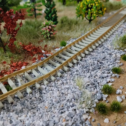 Miniature ballast gravel finished diorama scene, model landscape ground cover material 