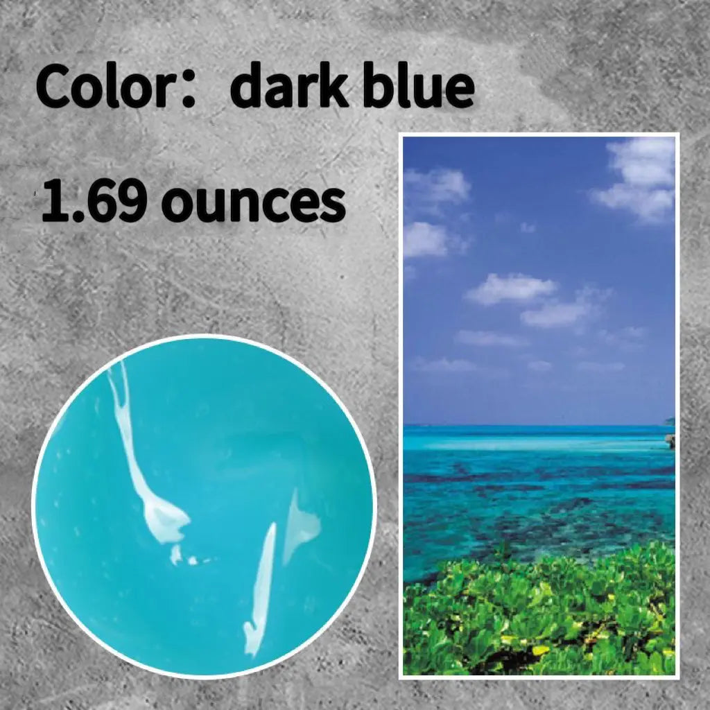 1.69oz standard blue ocean sea water texture paste, smooth deep sea ripple simulation gel for seaside railway layout, coastal miniature terrain and wargame diorama craft