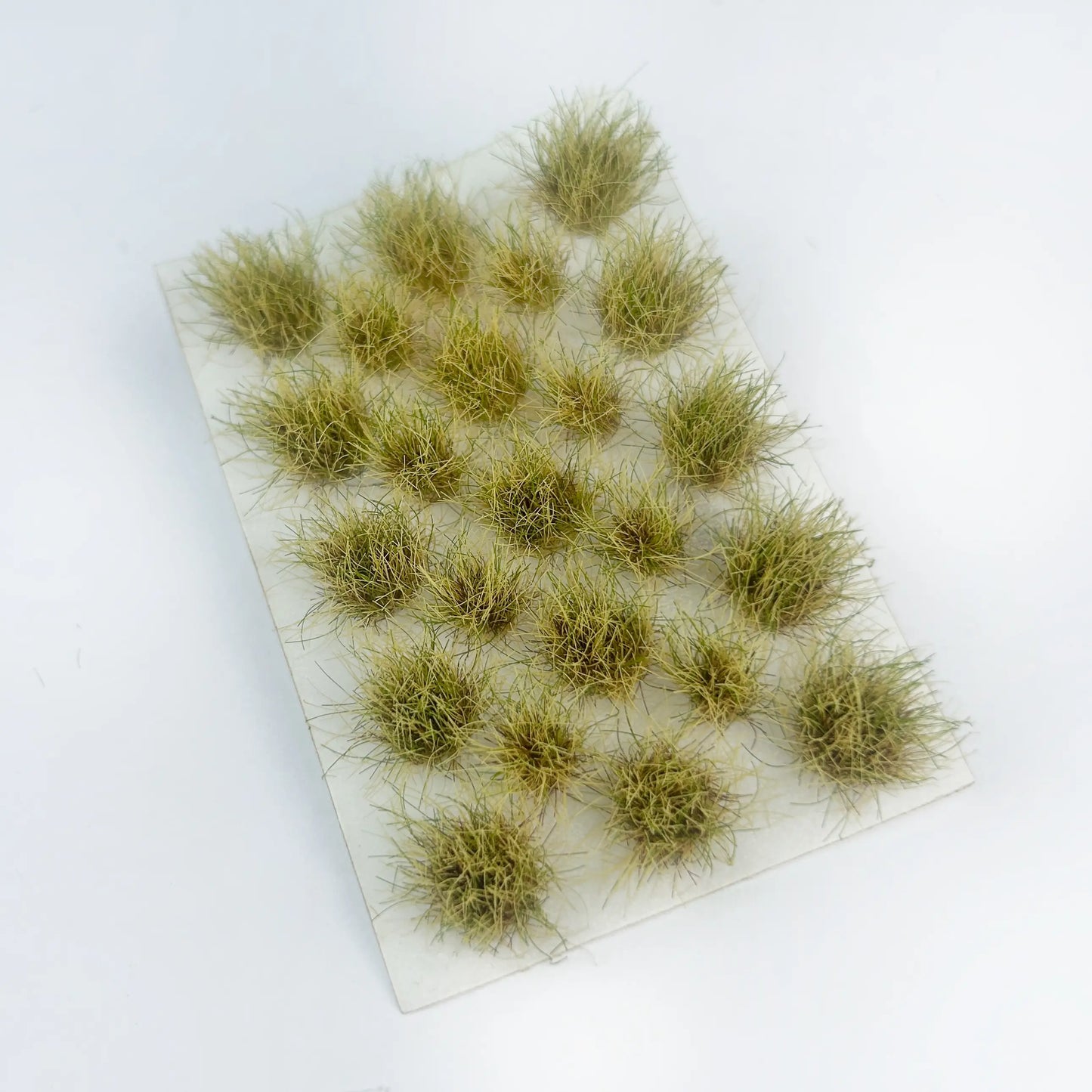 Brown withered static grass tuft sheet, self-adhesive dry wild grass clusters, arid wasteland terrain material, miniature diorama, tabletop wargame, military model landscape making supplies
