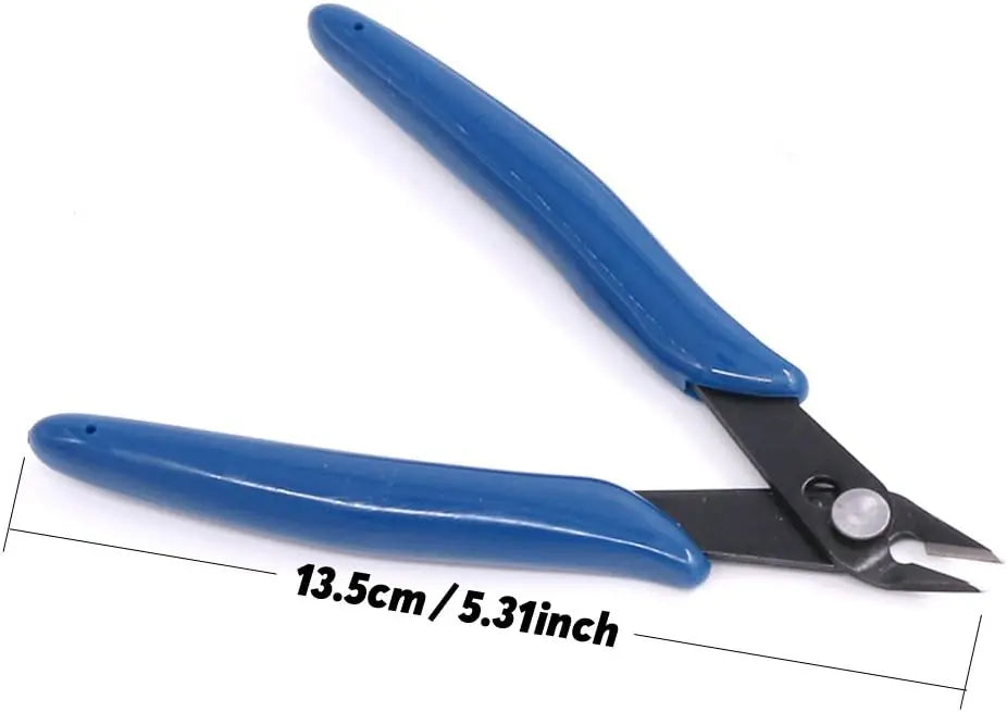 Full 9‑pcs hobby model building tool kit including nippers, knife, file, tweezers and polishing supplies