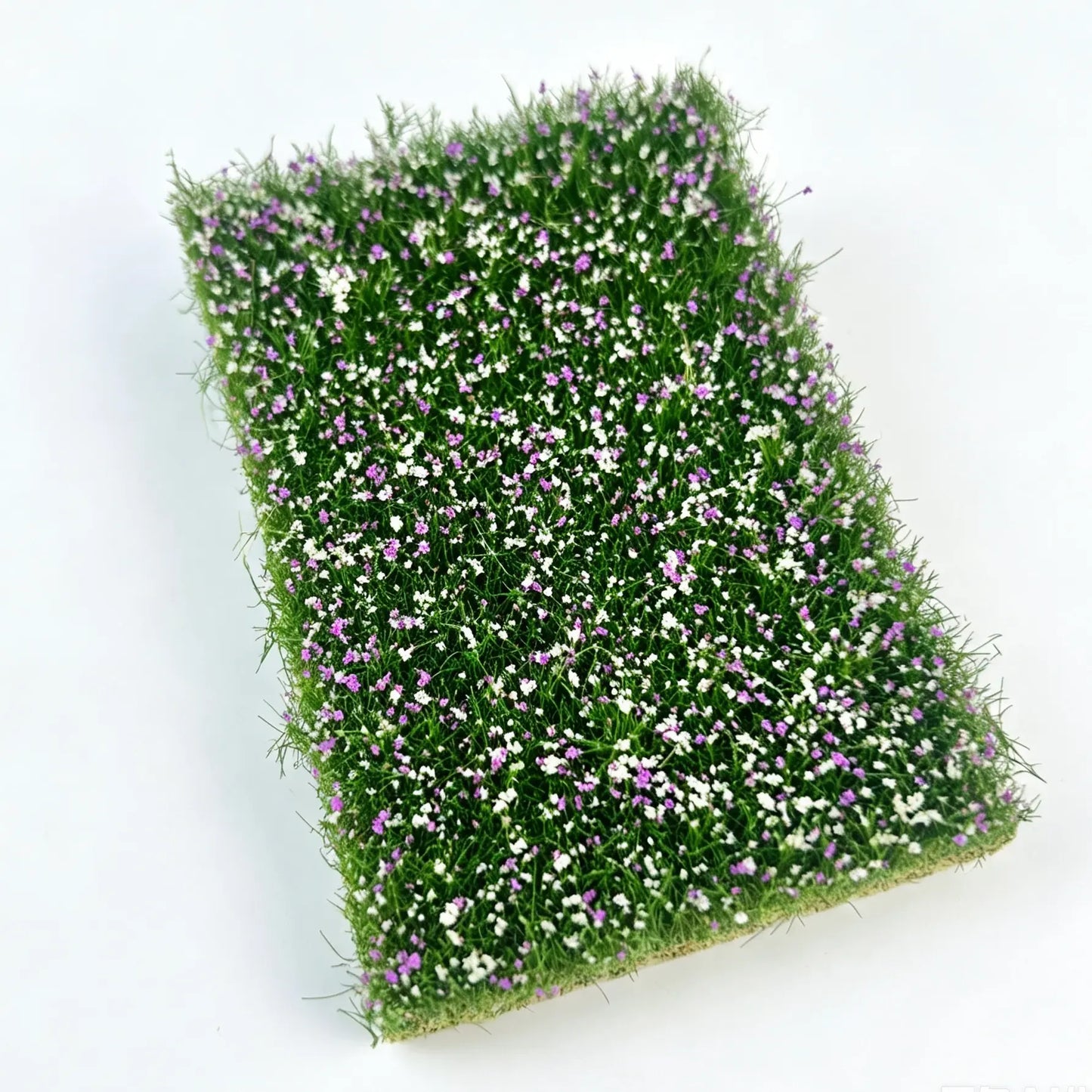 Size reference mini flower grass mat yellow white 8.5cm*5.8cm, scale model diorama landscape base
