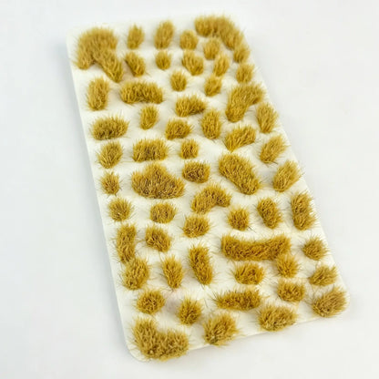  Dark green static grass clumps sheet, realistic miniature vegetation scenery for scale model hobby DIY terrain making