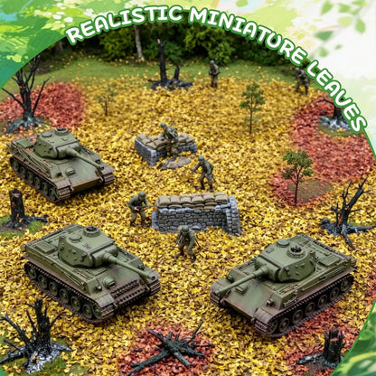 Orange autumn miniature model leaves bulk, 10g packaging, seasonal foliage for all scale diorama craft projects