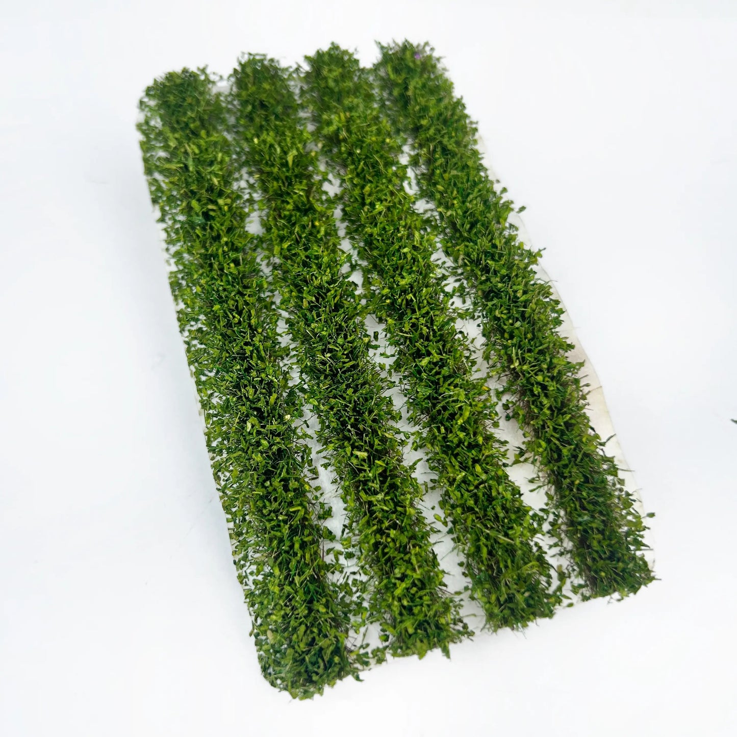 Realistic autumn field scenery built with orange & yellow mini row foliage strips, scale model field bush materials