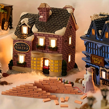 Pack of 120 pcs realistic tiny red miniature building bricks for diorama construction