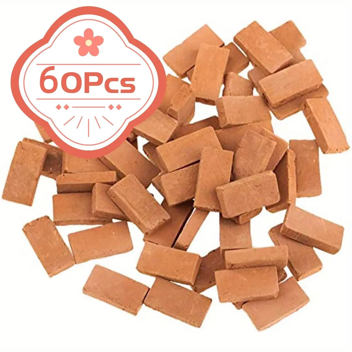 Dimension reference chart showing size and stacking effect of miniature model bricks