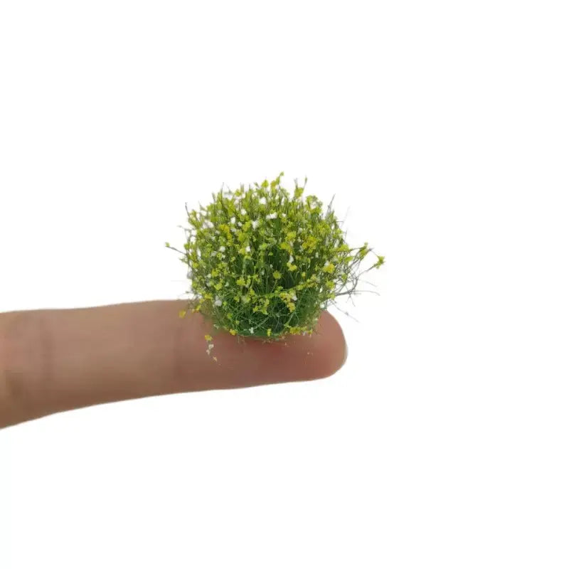 Mixed color mini grass tufts pack, 8.5x5.8cm realistic terrain sheet for diorama, dollhouse and scale model scenery.
