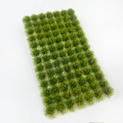 Self-adhesive spring fresh bright green static tuft grass sheet with fine soft grass fibers, premium miniature terrain landscaping material for military diorama, wargame base and scale model scene making