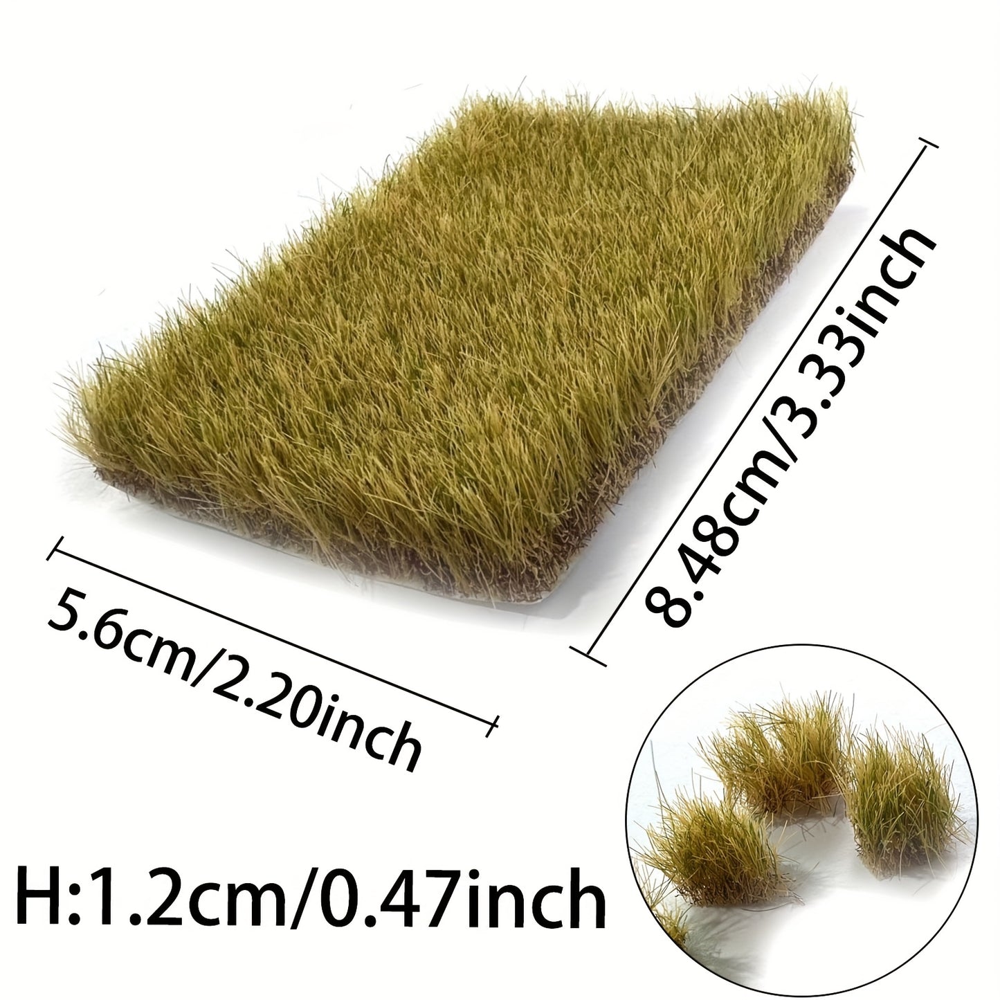 91pcs 8mm Static Grass Tufts - Miniature Diorama Landscape Decor