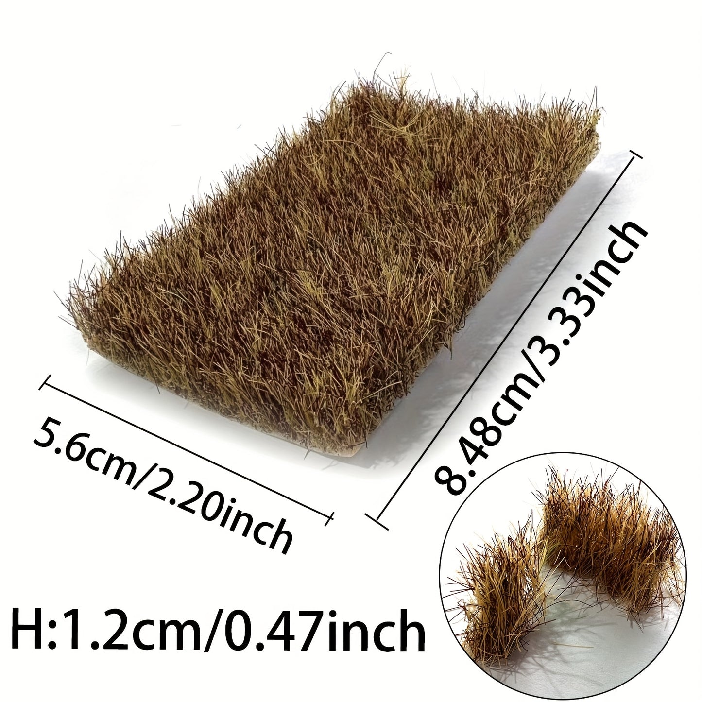 91pcs 8mm Static Grass Tufts - Miniature Diorama Landscape Decor