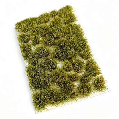 Lifelike military battlefield miniature diorama decorated with multi-tone self-adhesive grass tufts, match trench, bunker terrain, perfect wargame ruin wild grass scenery material for 1/35 scale model