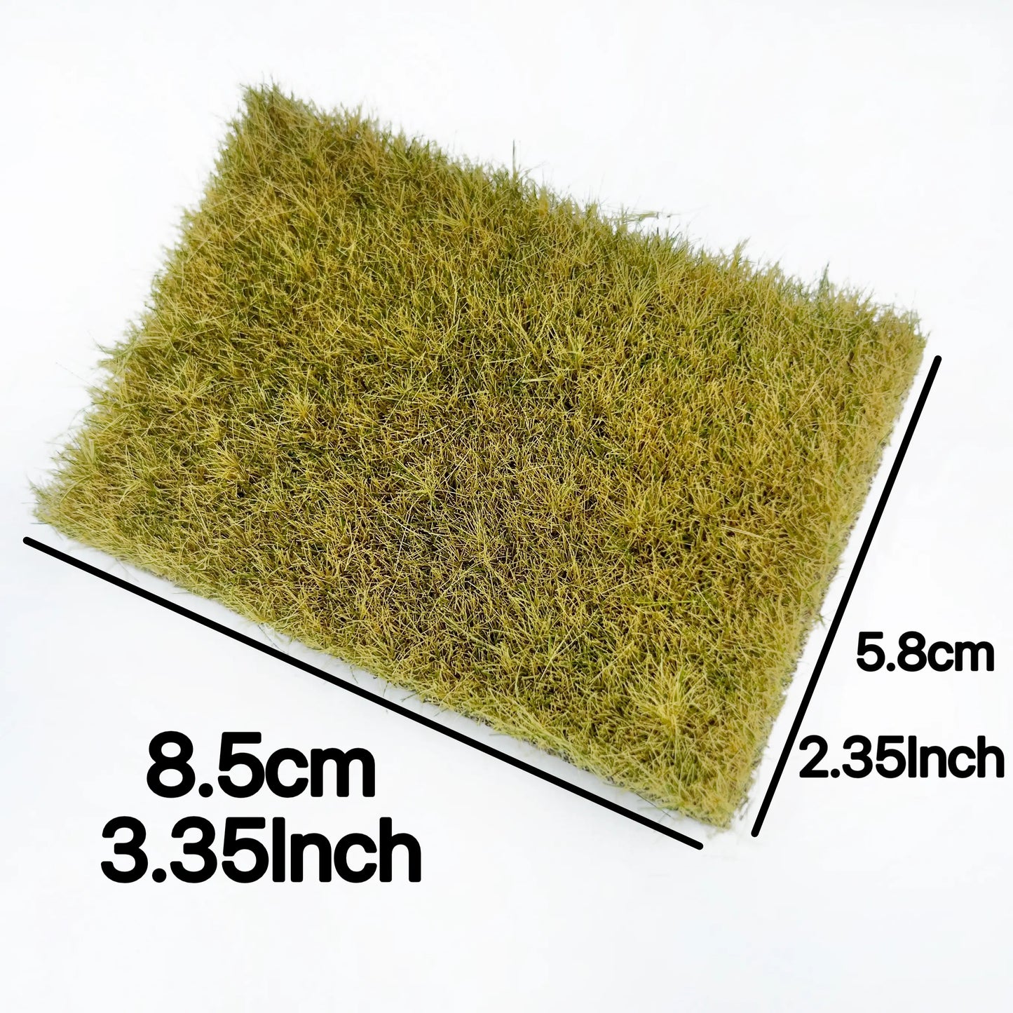 8.5*5.8cm autumn yellow static grass mat pre-made terrain sheet, dry fall static grass tufts for scale model diorama, farmland and wilderness miniature scenery