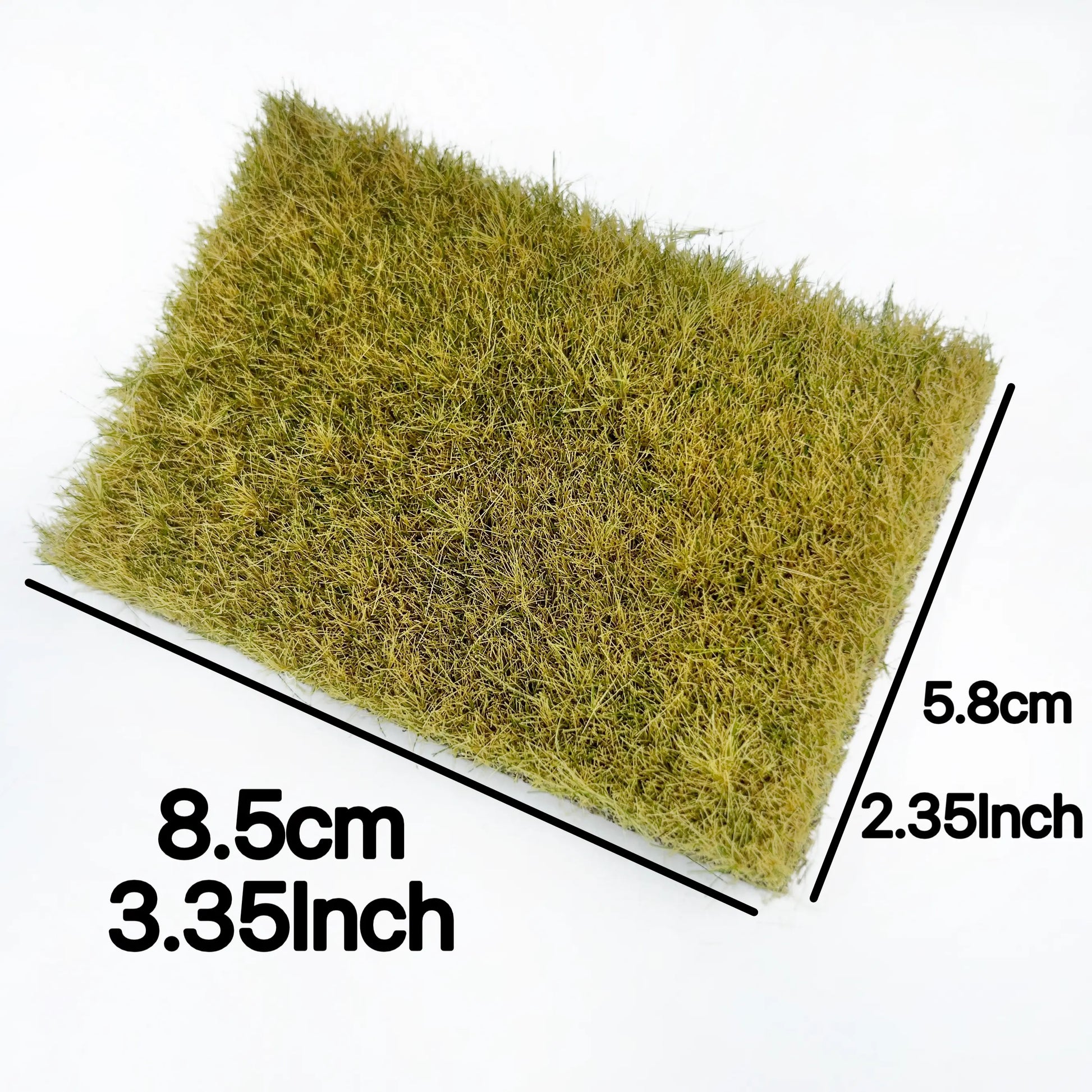 8.5*5.8cm autumn yellow static grass mat pre-made terrain sheet, dry fall static grass tufts for scale model diorama, farmland and wilderness miniature scenery