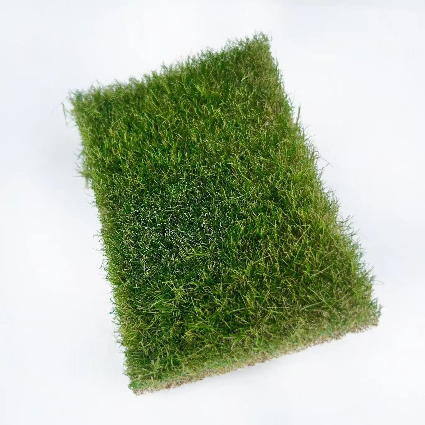 Light green pre-made static grass mat, realistic miniature lawn terrain sheet for wargame, railway layout and diorama craft, eco static grass tufts model building material