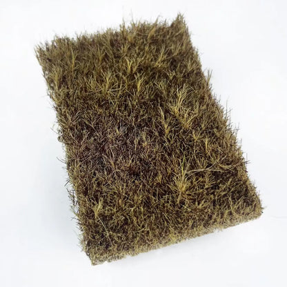 Wild brown dry static grass mat, natural withered static grass tufts sheet for wasteland, battlefield, rural scale model diorama craft and railway layout