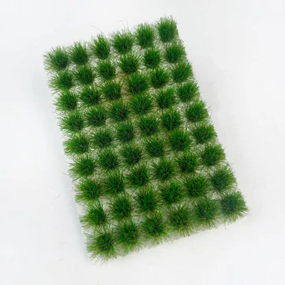 4 seasonal color assortment blister pack of pre-made static grass tufts mat sheets, complete miniature terrain grass kit for scale model building, wargame tabletop scenery, railway layout and multi-scene diorama craft hobby accessories