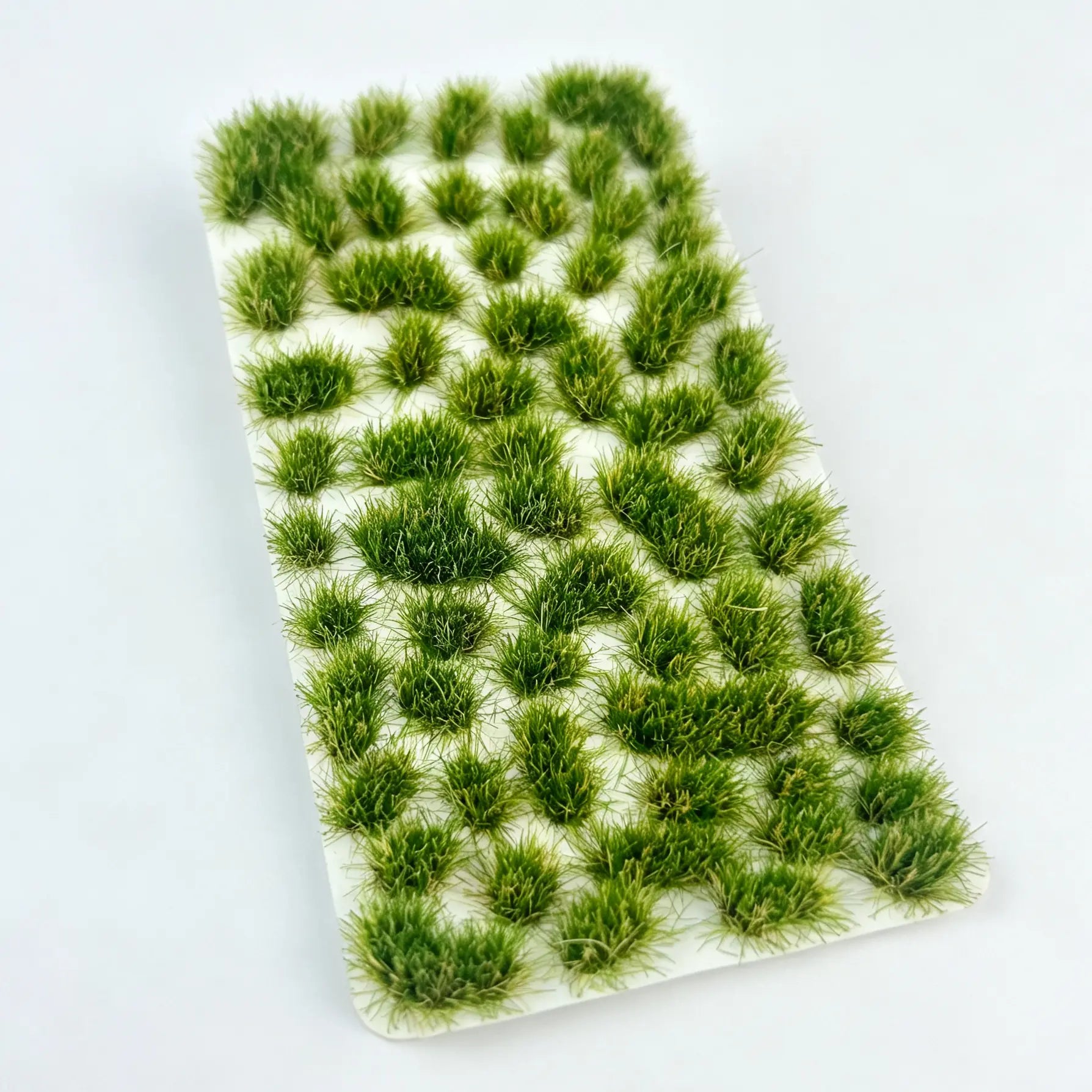  Mixed natural green static grass tufts, self stick mini grass clusters for 1:64 1:35 scale diorama ground cover