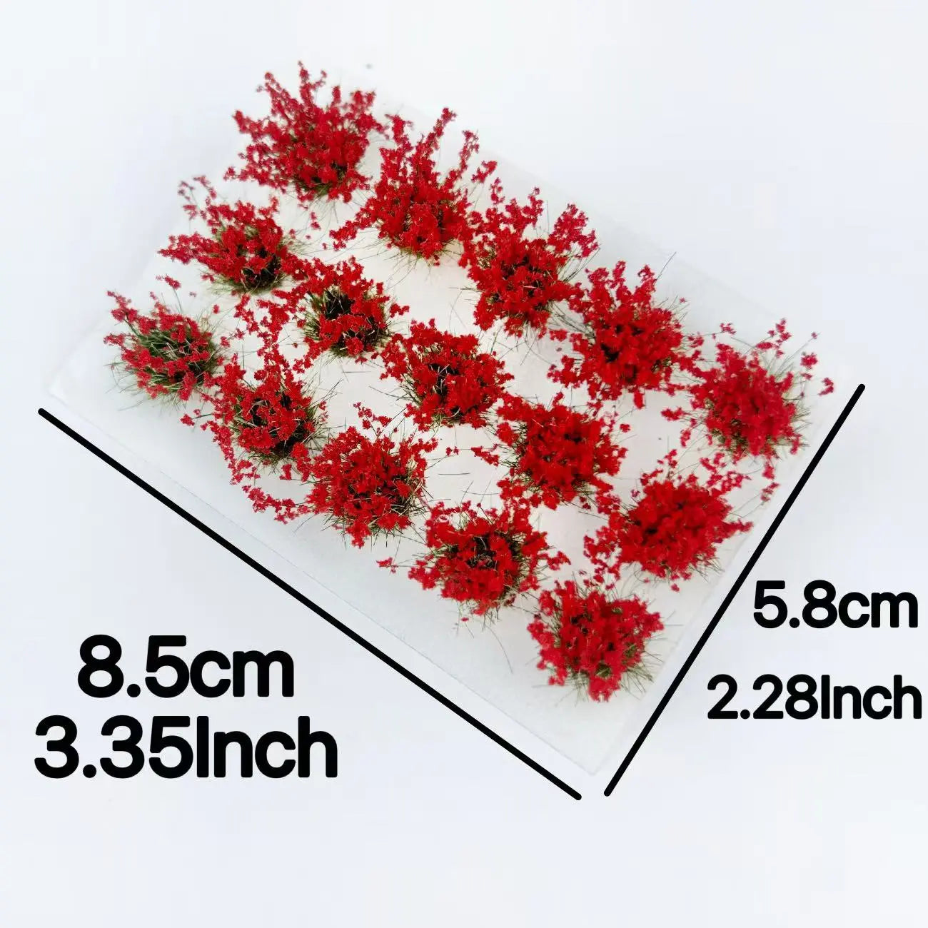 15 natural blooming grass tufts, village model landscaping, delicate mini flowers, high definition