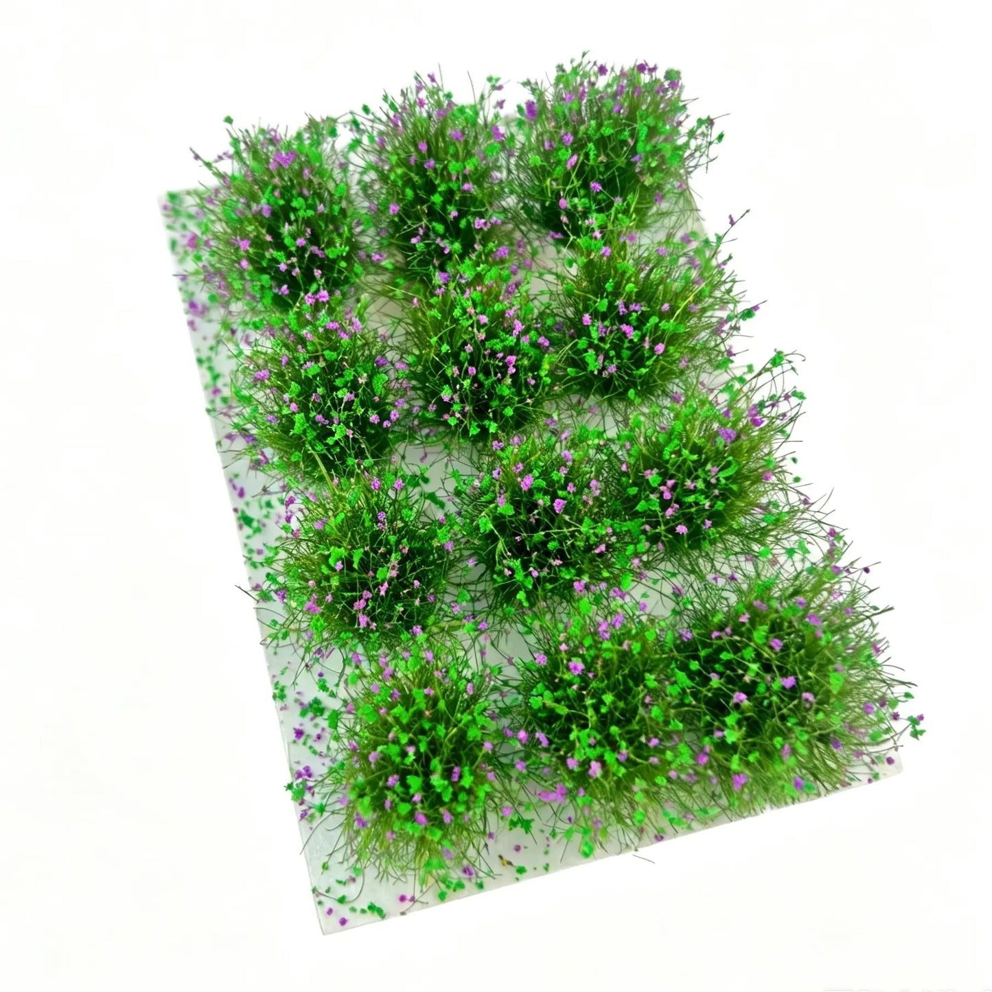 Tiny finger-size mini grass tufts, realistic detail accessory for diorama, model train and scale model scenes.
