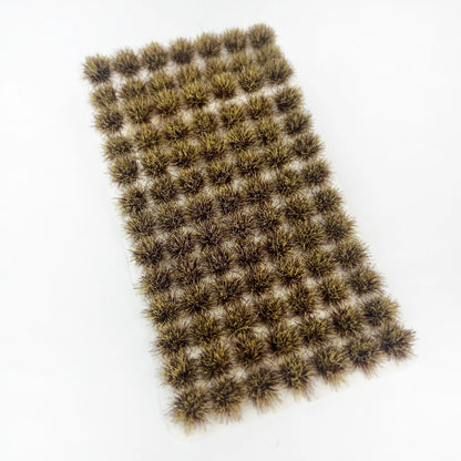 Dark brown winter dry static tuft grass mat with sparse wild withered grass effect, realistic wasteland, battlefield terrain supply for soldier miniatures and military model base building
